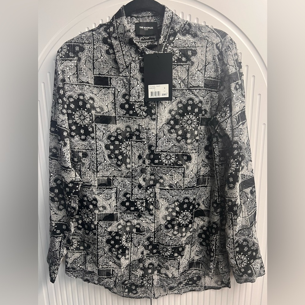 The Kooples bandana print shirt. NWT size EU2